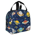 thumbnail image 2 of Sikiie Planets and Stars Lunch Bag for Women & Men Adult Insulated Lunch Box, Food Lunch Containers Lunch Tote Bags for Work, Travel, Outdoor, 2 of 8