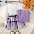 thumbnail image 5 of Zshosam Girls Dress Girls Fall Dress Long Sleeve Casual Winter Midi Dresses Size 6 9 Months,(Purple 6-9 Months), 5 of 9