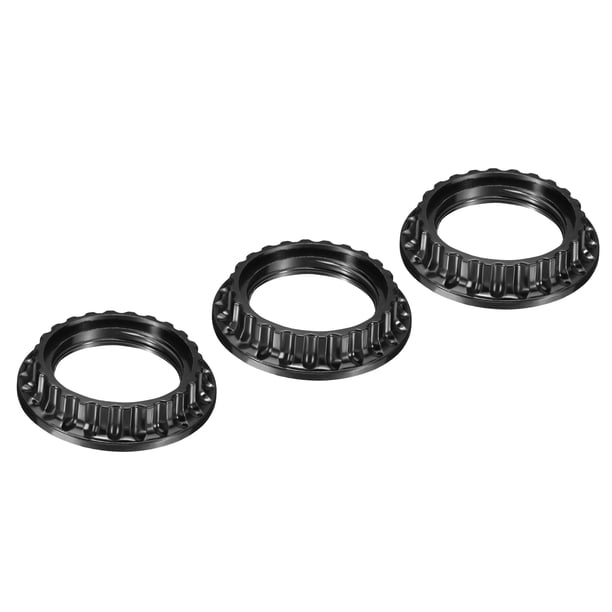 Anillos de socket de luz E26 de Uxcell, adaptador de soporte de pantalla de lámpara de 3 piezas para accesorios de luz, negro
