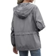 thumbnail image 5 of Women's Waterproof Raincoat Lightweight Rain Jacket Hooded Windbreaker with Pockets for Outdoor, 5 of 9