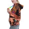 thumbnail image 2 of Lsque Colorful Cake Ice Cream Pattern Casual Women's Hoodie,Hooded Sweatshirt with Kangaroo Pocket,Pullover Hoodie with Eye-catching Drawstrings-Medium, 2 of 7