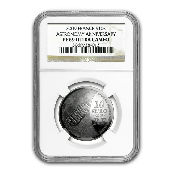 2009 France Silver €10 International Year of Astronomy PF-69 NGC