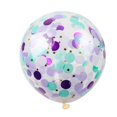 thumbnail image 4 of CHAO 15 globos de sirena globos de confeti de látex rosa claro morado azul, 4 of 5