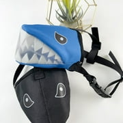 Colenumone Dog Muzzle Shark Design – Mesh Soft Muzzle for Small Medium Large Sized Dogs, Adjustable for No Bark, BitingScavenging, Licking & Chewing, Blue/Black/Pink (S–XL)