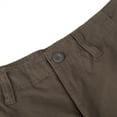 thumbnail image 3 of Youthup Men's Relaxed Fit Solid Color Utility Cargo Shorts, 100% Cotton Workwear Shorts with 6 Pockets, Wrinkle-Free & Zip Fly for Summer Outdoor, 3 of 9