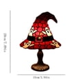 thumbnail image 3 of WWC Halloween Witch Hat Lamp, Handcrafted Vintage Stained Glass Night Light with Ghost Accents, Glow-in-The-Dark Halloween Decor for Bedroom Party, 3 of 6
