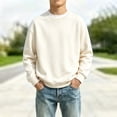 thumbnail image 3 of Abcomgle Long Sleeve Shirts for Boys 10-12 Crewneck Fall Tshirts for Boys Soft Basic Top for Boys Soft Solid Boys Sweatshirts, 3 of 5