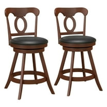 Resenkos Set of 2 24/30 Inch Swivel Bar Stools with Footrest-24 inches, Bar Height Stools, Bar Stools for Kitchen Island for Kitchen, Dining Room