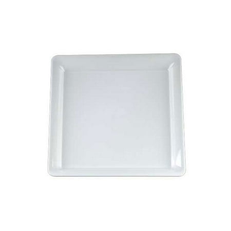 16 Inch Large Square Platter - White 16 x 16 Inch Plastic Square Clear Platters/Set of 20