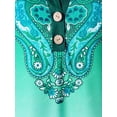 thumbnail image 3 of Tamaño más Ombre Paisley Imprimir Guipure de encaje de manga corta T Rosegal Camisetas tallas grandes, 3 of 5