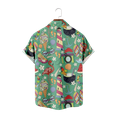 thumbnail image 2 of Flamingos and Flowers Beach Print Shirt Men Short Sleeve Men's Hawaiian Shirt Top Beach Clothing Boys Girls，E-2XS, 2 of 4