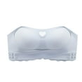 thumbnail image 1 of YUTK Womens Bras Comfortable - Women's Solid Color Seamless Underwear without Steel Rims Detachable Chest Sagging Wave Pattern Bra Blue M, 1 of 2