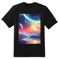 thumbnail image 2 of Plus Size Shirt for Women Black Tops for Women Short Sleeves Shirt for Women Galaxy T Shirt Crewneck Shirt for Women XL, 2 of 5