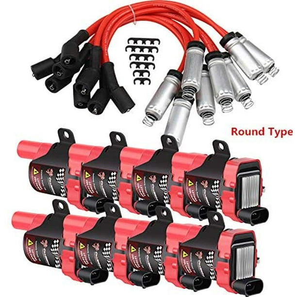 UF262 Ignition Coil & Spark Plug Wire Set for Chevy Silverado GMC 4.8L 5.3L  6.0L