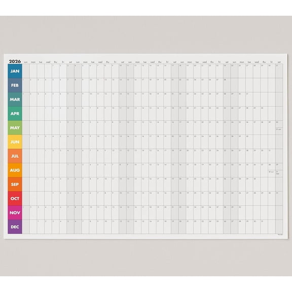 Dry Erase Wall Calendar 2026, 27x39 in -- Double-Sided Yearly Planner (Dated & Undated), Write & Wipe, Large Wall Planner for , Office, Classroom -- Rolled Poster.