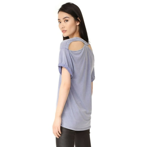 Iro Jeans Double Back Cut-Outs Burnout Tee Summer Blue ( S )