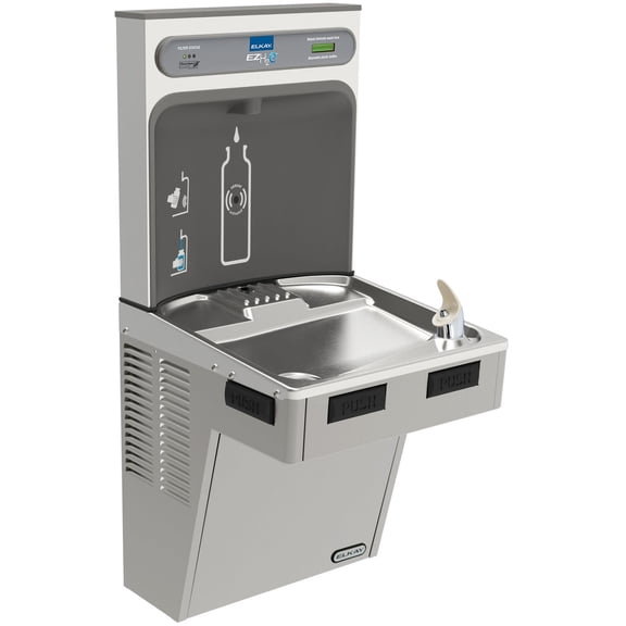 Elkay LMABFDWSLK Ezh20 17-7/8" Wall Mounted Single Station Hands Free Bottle Filler Combo