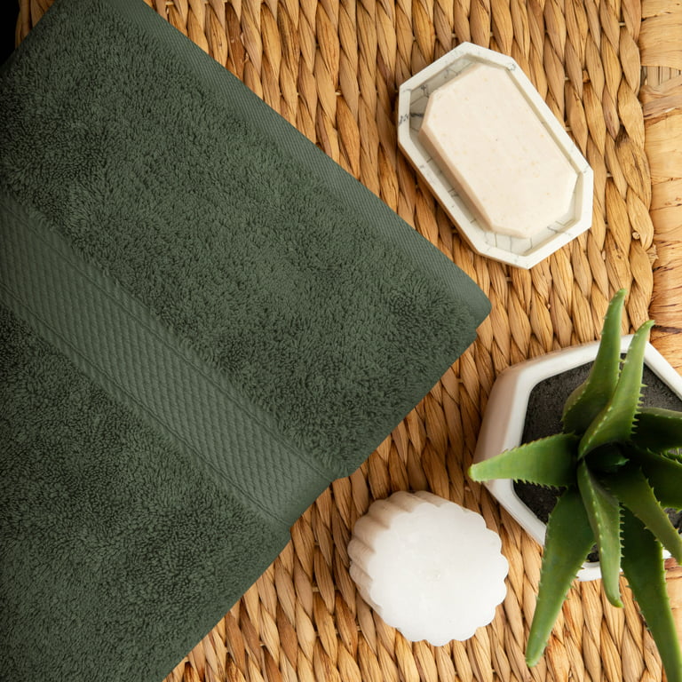 Superior 900GSM Long Staple Combed Cotton Towel Set (6-Piece): Forest Green