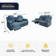 thumbnail image 2 of Ainehome3 Pieces Faux Leather Reclining Configurable Living Room Set, 2 of 5