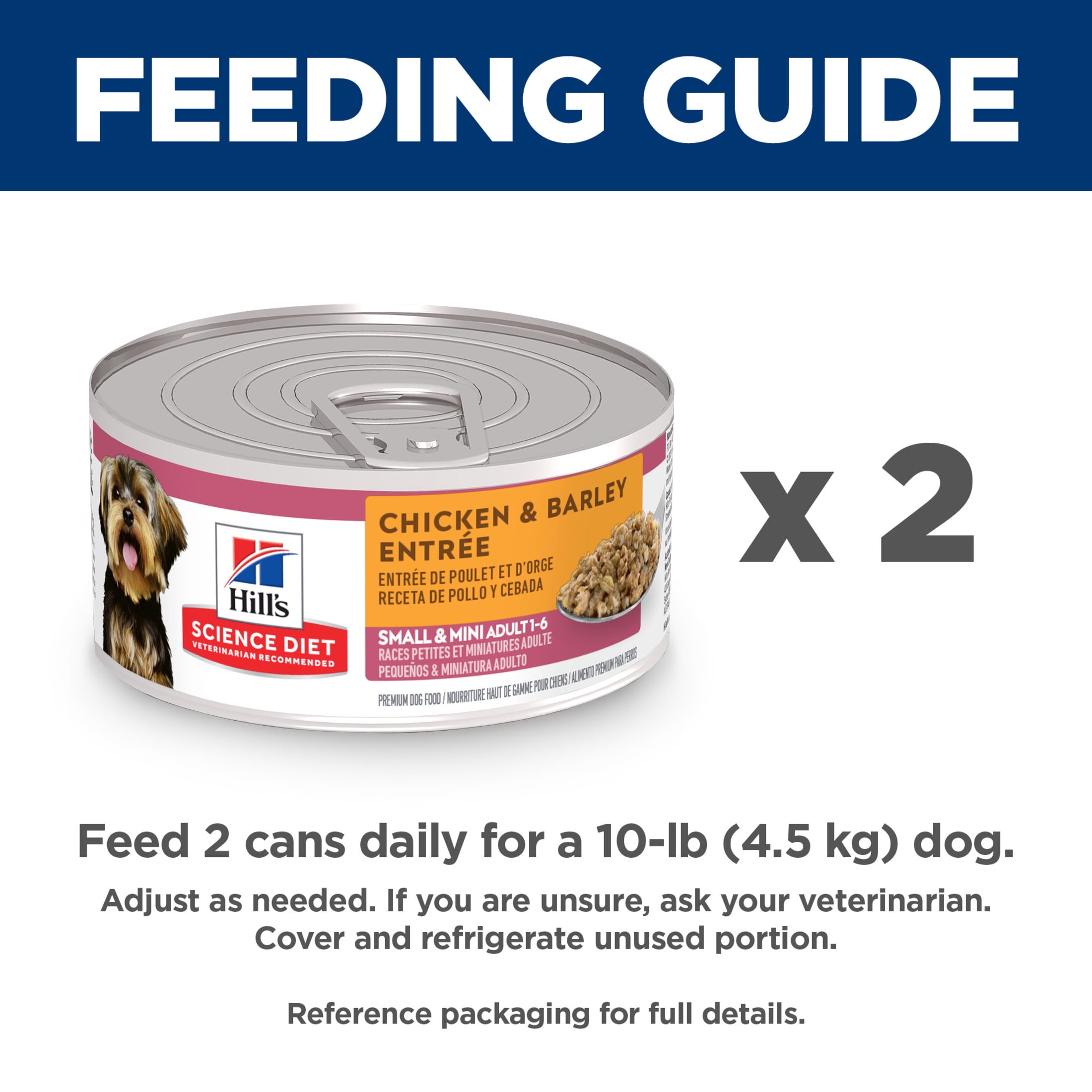Hill's Science Diet Senior 7+ Small Paws Canned Dog Food, Chicken & Barley Entrée, 5.8 oz, 24 Pack wet dog food