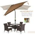 thumbnail image 4 of Outsunny Parasol de Patio Rectangulaire en Aluminium Inclinable avec Manivelle, Café, 4 of 10
