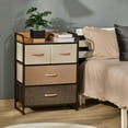 thumbnail image 2 of HOMCOM 4-Bin Dresser, 3-Tier Fabric Bins with Steel Frame, 2 of 8