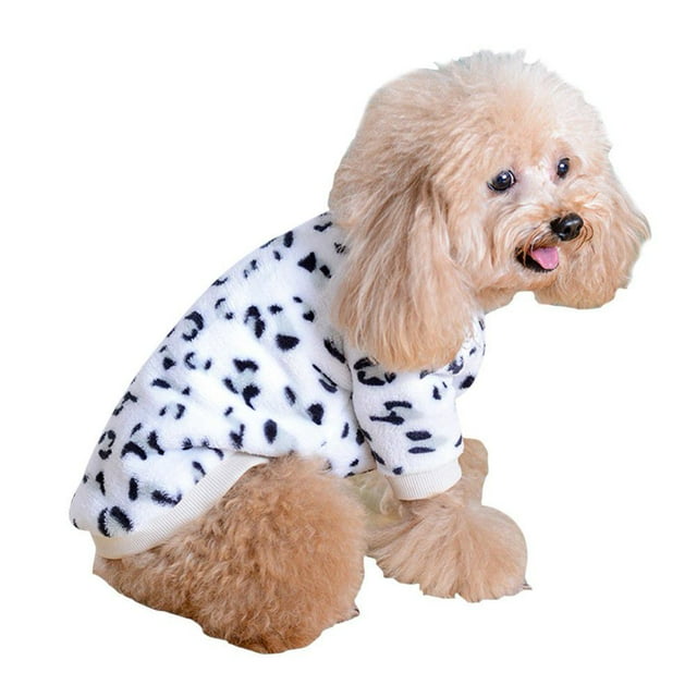 Fleece Hoodies Jacket Coat Winter Dot Striped Soft Sweatshirt For Chihuahua Small Dogs