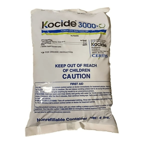 Kocide 3000-O Copper Fungicide/Bactericide - OMRI Listed - 4 lb Bag by Certis Biologicals