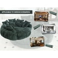 thumbnail image 4 of litvz 81.1in extra wide round boneless sofa oversized round chaise lounge comfy with 14 pillows for living room, 4 of 10
