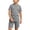 Gray, variant on SGFCWSX Boys 2 Piece Outfits Summer Crew Neck Pocket T Shirt Elastic Waist Shorts Set for Kids Gray Size 9