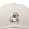 thumbnail image 2 of Dalix Sheep Embroidered Cotton Dad Hat Adjustable Cute Animal Lover Baseball Cap for Everyday Fashion Womens in Beige, 2 of 5