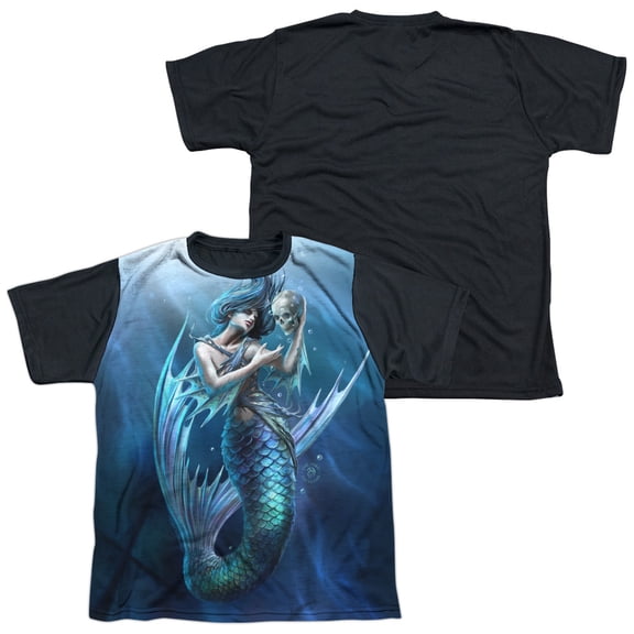 Anne Stokes - Sailors Ruin - Youth Short Sleeve Black Back Shirt - Small