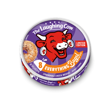 The Laughing Cow Creamy Everything Bagel Cheese Wedge Spread, 5.4 oz, Box, Refrigerated