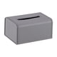 thumbnail image 5 of Funda de piel sintética para caja de pañuelos, dispensador de pañuelos, soporte para pañuelos, almacenamiento decorativo Gris, 5 of 9