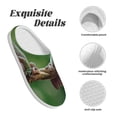 thumbnail image 5 of Wukai Australian White Tree Frog Sitting on Branch Print Women's Indoor Bedroom Slipper Slip On Shoes, Unisex House Shoes with Anti-Skid Sole for Men, Gift for Women Men-46/47, 5 of 7