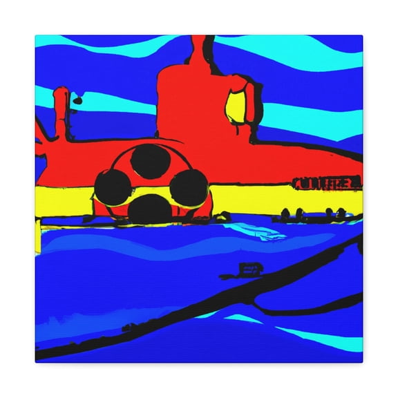 Submarine Pop Art Splash - Canvas