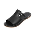 thumbnail image 2 of Women's Casual Flat Slippers, Summer Comfortable Slip on Sandals for Women Casual Hollow Out Non Slip Sandals for Weddings, Beach, 40, 2 of 4