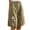 Khaki, variant on ZQUUVOU Women's Bemuda Shorts Solid Color Printed Drawstring Buttons Pockets (Black,2XL)