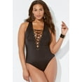 thumbnail image 4 of Swimsuits for All Women's Plus Size Lace Up One Piece Swimsuit, 4 of 5