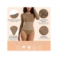 thumbnail image 2 of SAYFUT Women's Long Sleeve Bodysuit Crew Neck Tummy Control Shapewear Bodysuits Slimming Body Shaper Basic Tops, 2 of 7