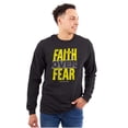 thumbnail image 3 of Christian Religion Faith Over Fear Long Sleeve TShirt Men Women Brisco Brands S, 3 of 6