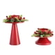 thumbnail image 1 of Juego De 2 Portavelas Rojos Con Corona Navideña Para Eventos Formales, Bodas, Decoraciones, Coronas Navideñas, Adornos Rojos Para Portavelas., 1 of 8
