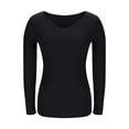 thumbnail image 2 of Ashirexll Womens Long Sleeve Tops, Shirts for Women Trendy, Ladies' Tops with Chest Padded Full Elastic Long Sleeve V-Neck Pullover Blouses, 2 of 5