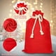 thumbnail image 4 of Saco grande de Santa, Bolsas de lona de Navidad con cuerda de dibujo, Bolsa de Santa Resuable para regalos de Navidad (Rojo), 4 of 4