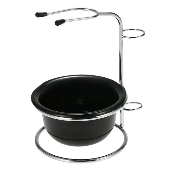 Cuenco de afeitar Salvador acero inoxidable taza de jabón de afeitar suave irrompible negro