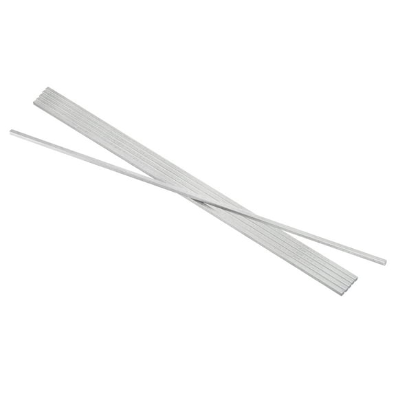 6 Pack Square Steel Key Stock, 1/8" x 1/8" x 12" Cold-Drawn 45# Steel Bars Precision Key Stock for Gearbox Coupling, Silver Tone