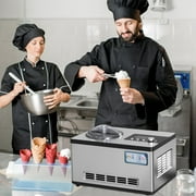 Homtone Ice Cream Maker No pre-Freezing Automatic Machine 2.1 Quart w/ Built-in Compressor & LCD Timer Gelato in 30-60 min