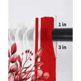 thumbnail image 6 of Eucalyptus Red Curtains 45 Inch Length, Sheer Curtains for Bedroom Living Room Window Stripe Flower Cactus Retro Plant Rod Pocket Voile Drapes Kitchen Curtains Small Half Window 52"x45" 2 Panels, 6 of 7