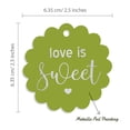 thumbnail image 6 of Inkdotpot 100 Pack Real Silver Foil Paper Tags Love Is Sweet Wedding Favor Hang Tags, 6 of 7