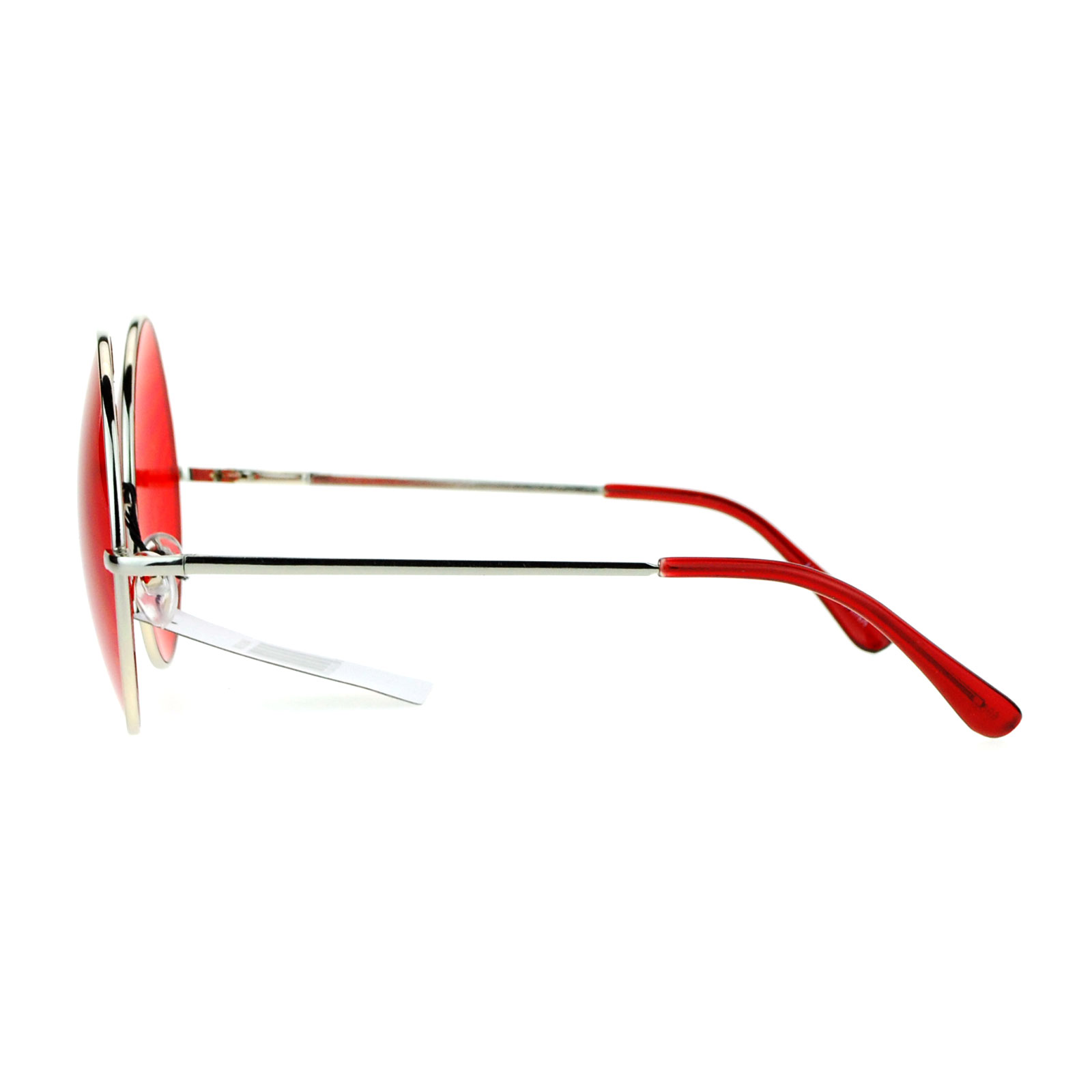 SA106 Hippie Oceanic Gradient Large Circle Lens Sunglasses Red - image 3 of 3